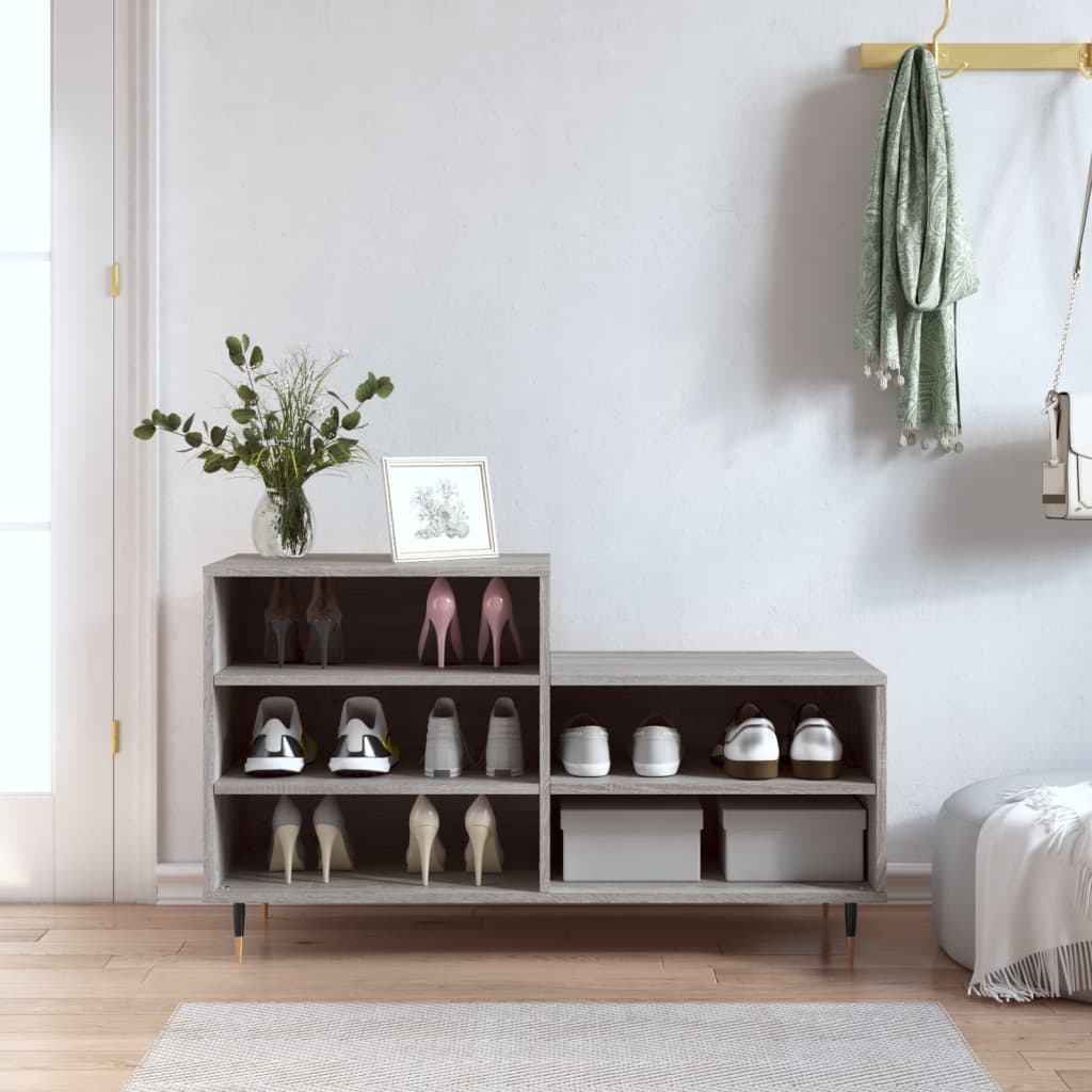 Scarpiera Grigio Sonoma 102x36x60 cm in Legno Multistrato - homemem39