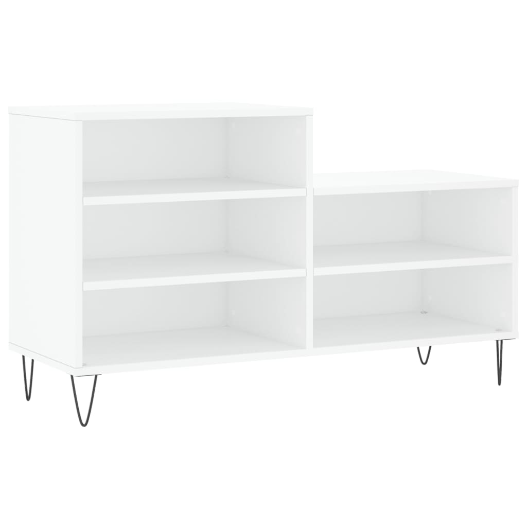 Scarpiera Bianca 102x36x60 cm in Legno Multistrato - homemem39