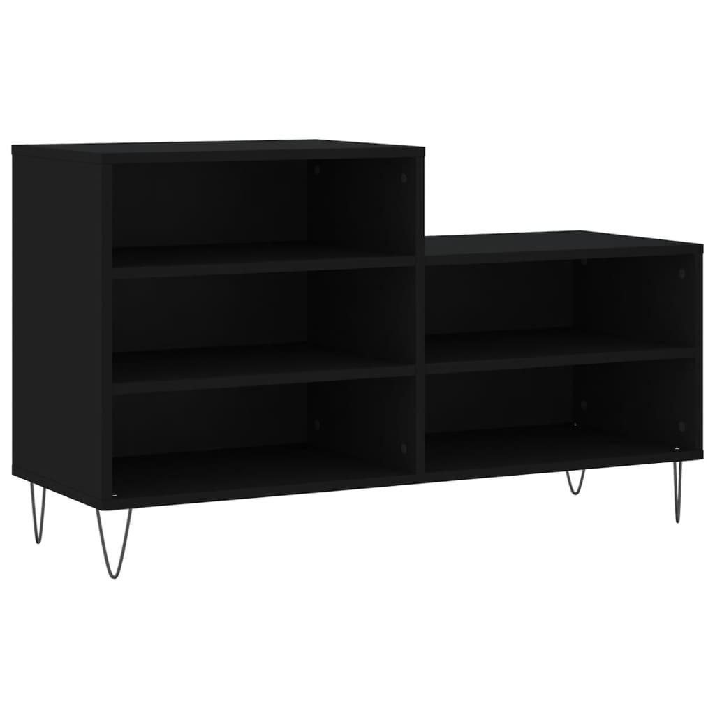 Scarpiera Nera 102x36x60 cm in Legno Multistrato - homemem39