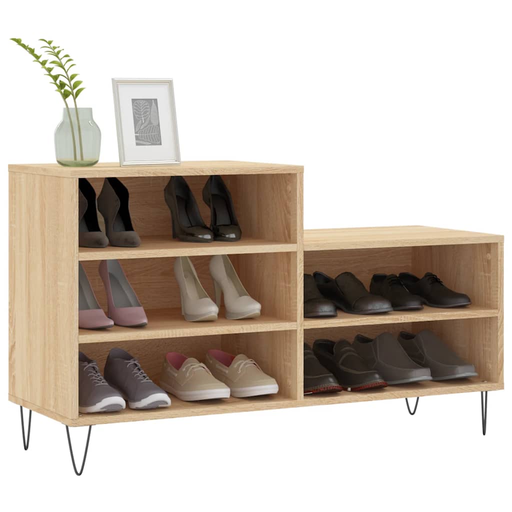 Scarpiera Rovere Sonoma 102x36x60 cm in Legno Multistrato - homemem39