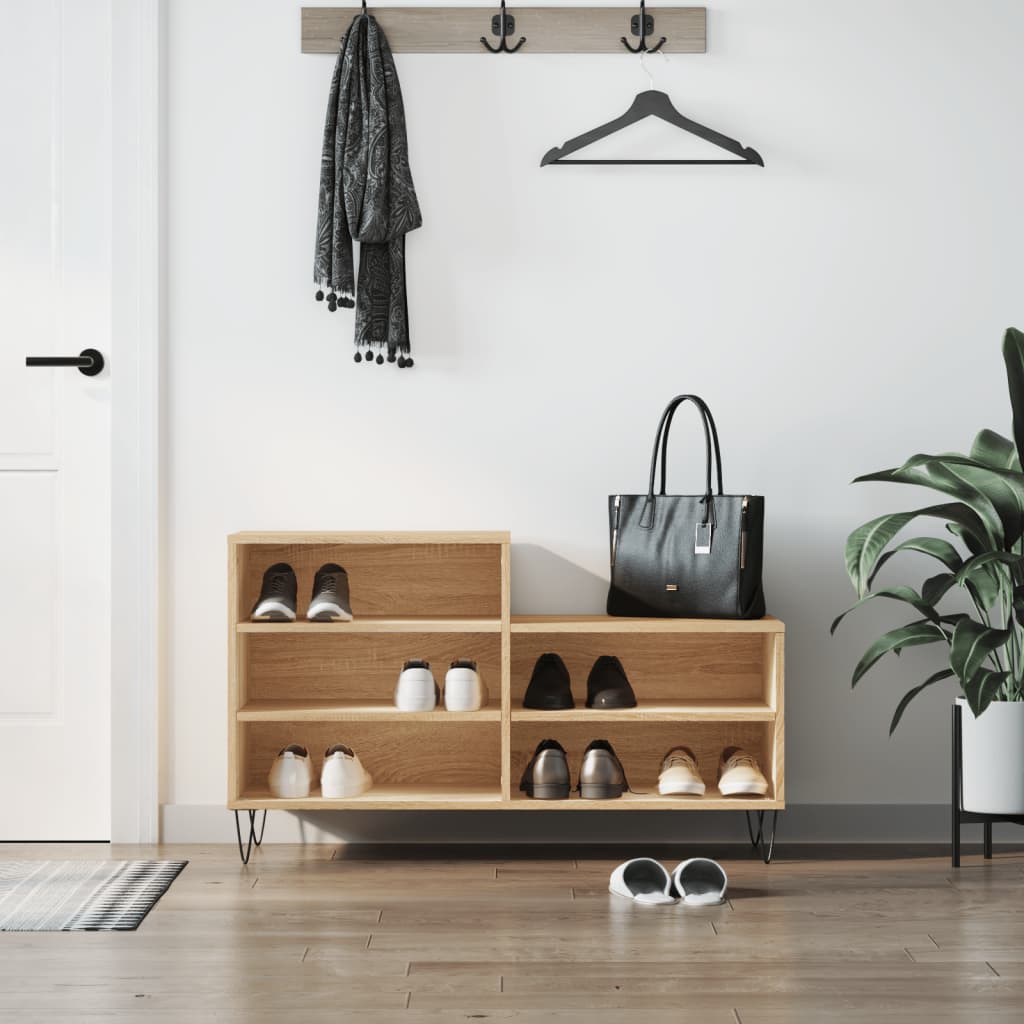 Scarpiera Rovere Sonoma 102x36x60 cm in Legno Multistrato - homemem39