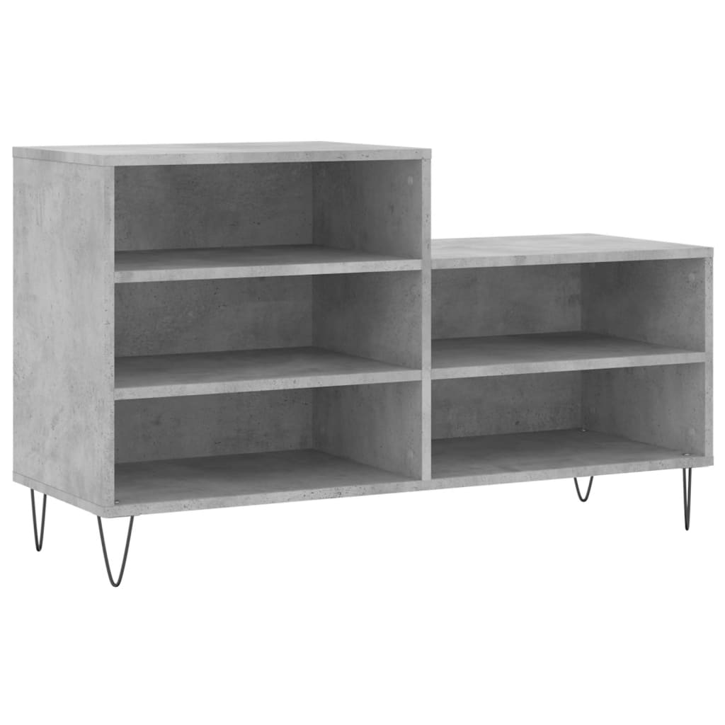 Scarpiera Grigio Cemento 102x36x60 cm in Legno Multistrato - homemem39