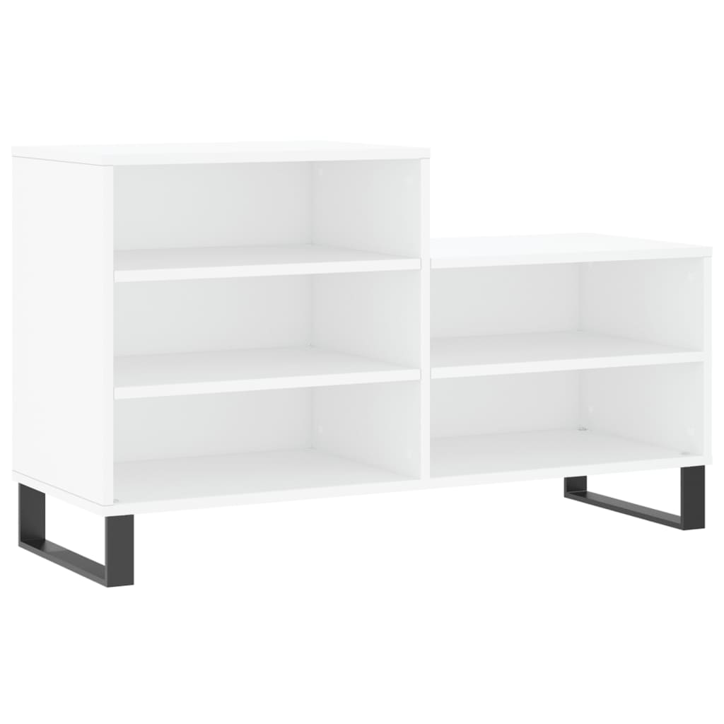 Scarpiera Bianca 102x36x60 cm in Legno Multistrato - homemem39