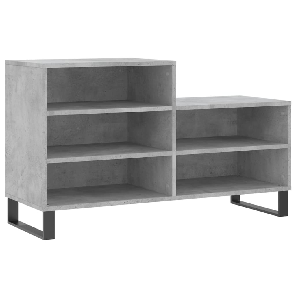 Scarpiera Grigio Cemento 102x36x60 cm in Legno Multistrato - homemem39