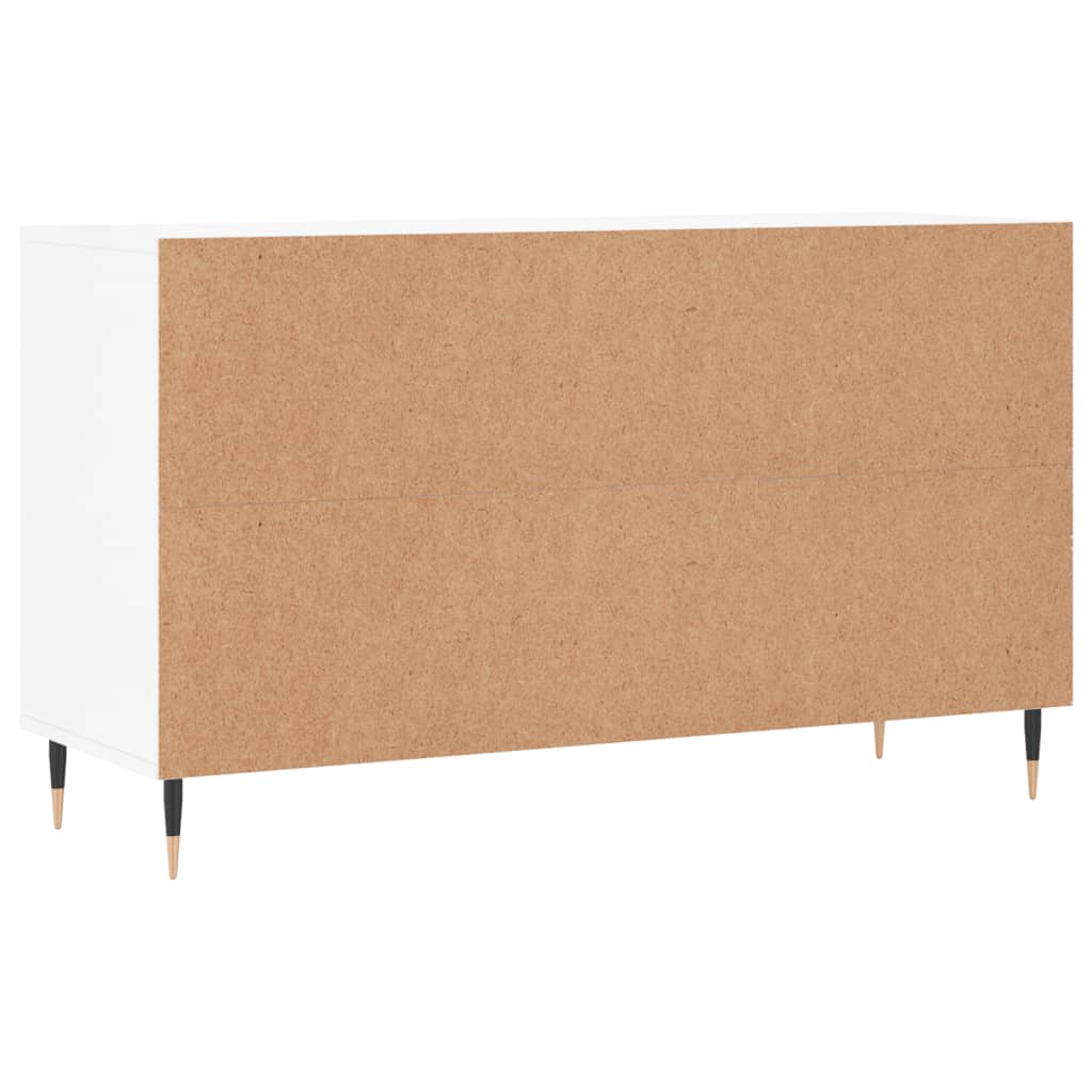 Scarpiera Bianco Lucido 102x36x60 cm in Legno Multistrato - homemem39
