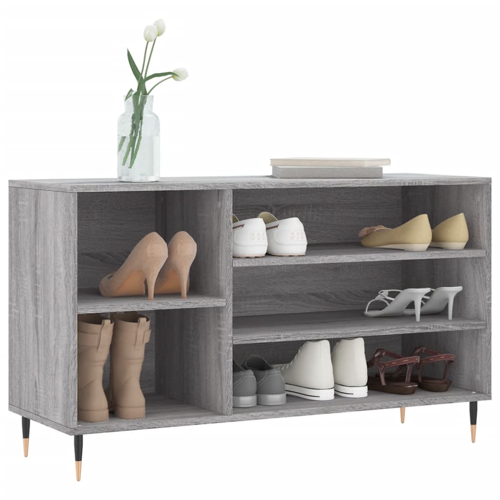 Scarpiera Grigio Sonoma 102x36x60 cm in Legno Multistrato - homemem39
