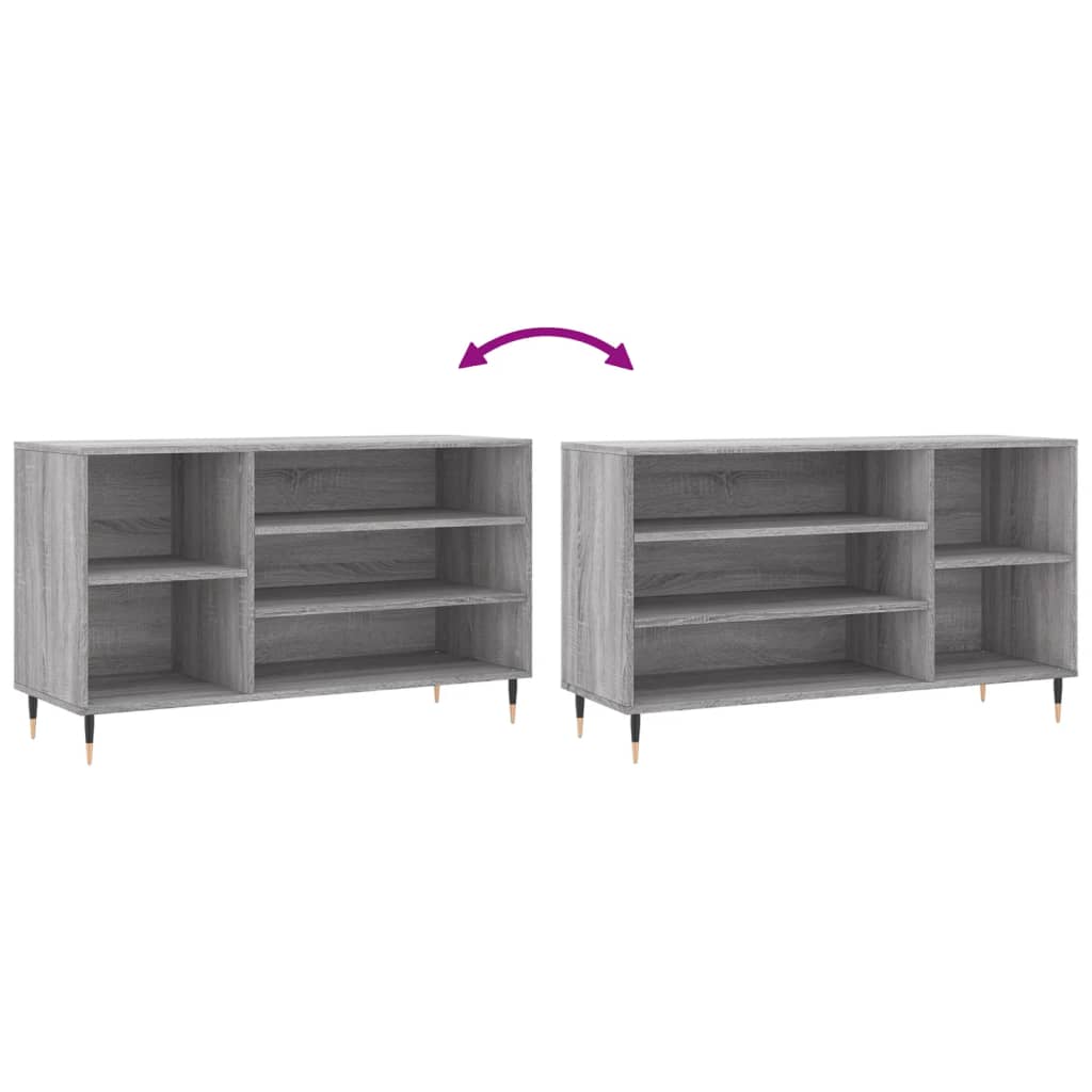 Scarpiera Grigio Sonoma 102x36x60 cm in Legno Multistrato - homemem39