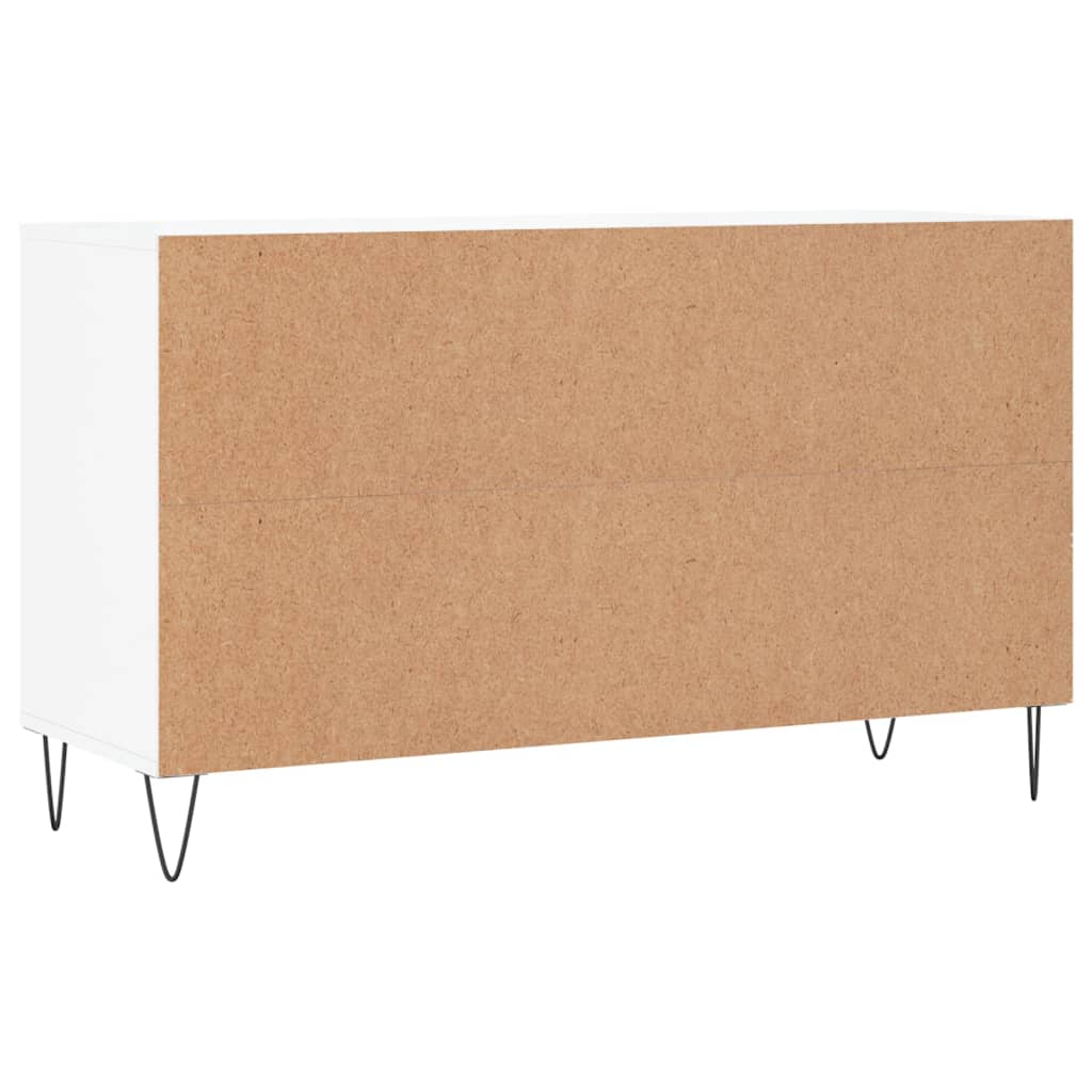 Scarpiera Bianco Lucido 102x36x60 cm in Legno Multistrato - homemem39