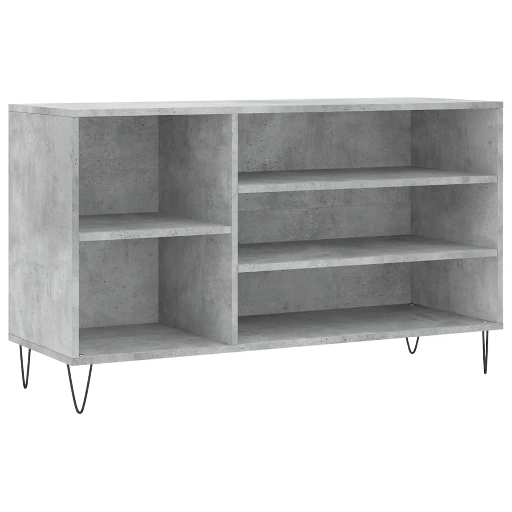 Scarpiera Grigio Cemento 102x36x60 cm in Legno Multistrato - homemem39