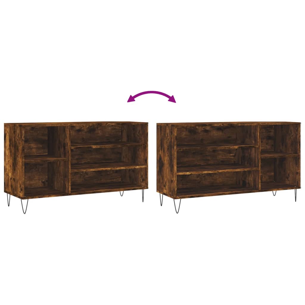 Scarpiera Rovere Fumo 102x36x60 cm in Legno Multistrato - homemem39