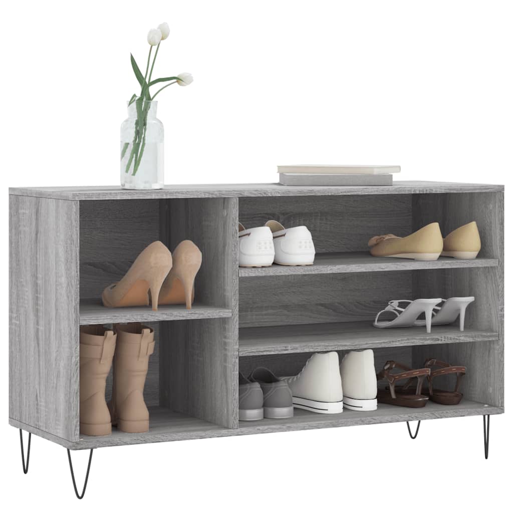 Scarpiera Grigio Sonoma 102x36x60 cm in Legno Multistrato - homemem39