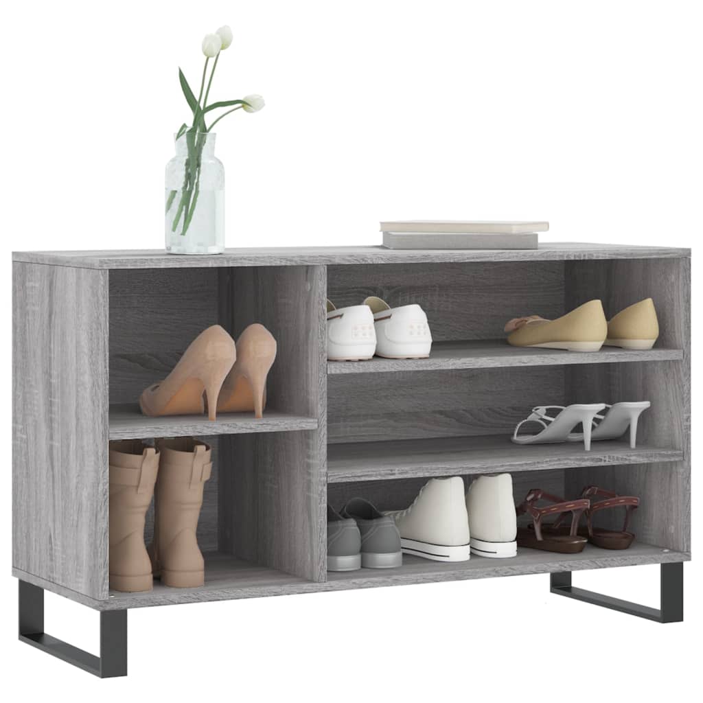 Scarpiera Grigio Sonoma 102x36x60 cm in Legno Multistrato - homemem39