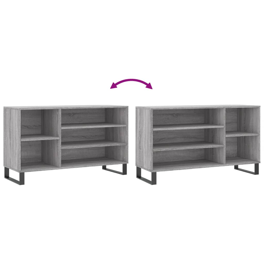 Scarpiera Grigio Sonoma 102x36x60 cm in Legno Multistrato - homemem39