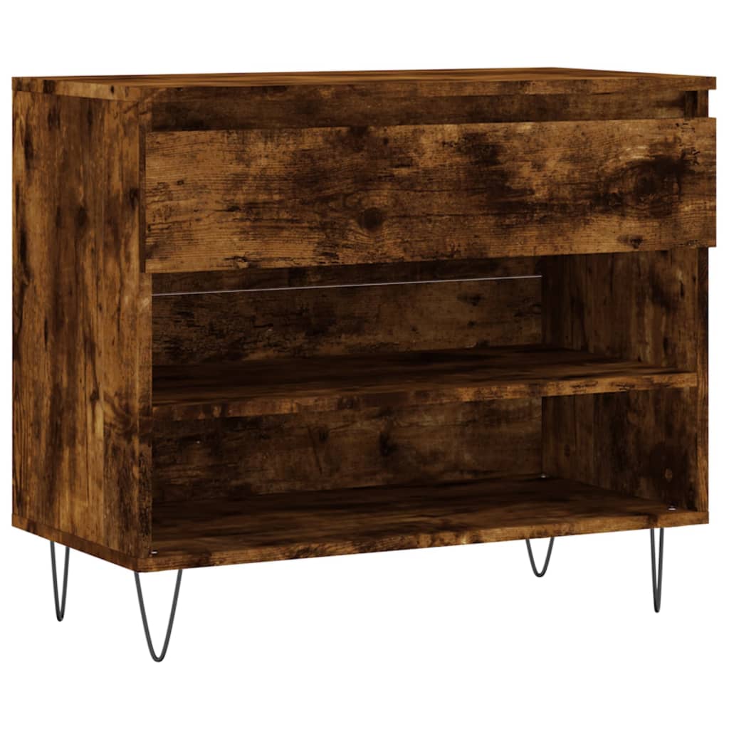 Scarpiera Rovere Fumo 70x36x60 cm in Legno Multistrato - homemem39