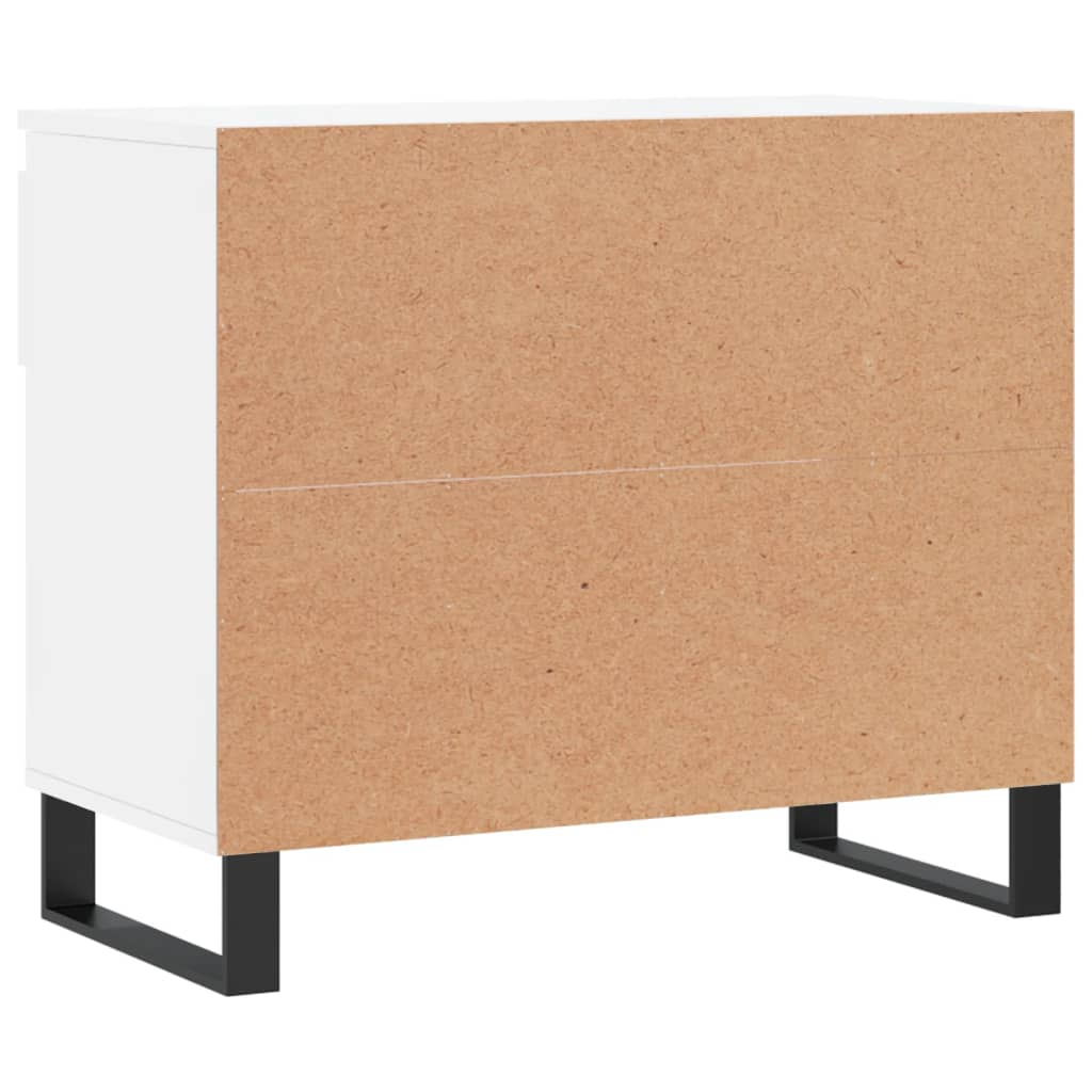 Scarpiera Bianco Lucido 70x36x60 cm in Legno Multistrato - homemem39