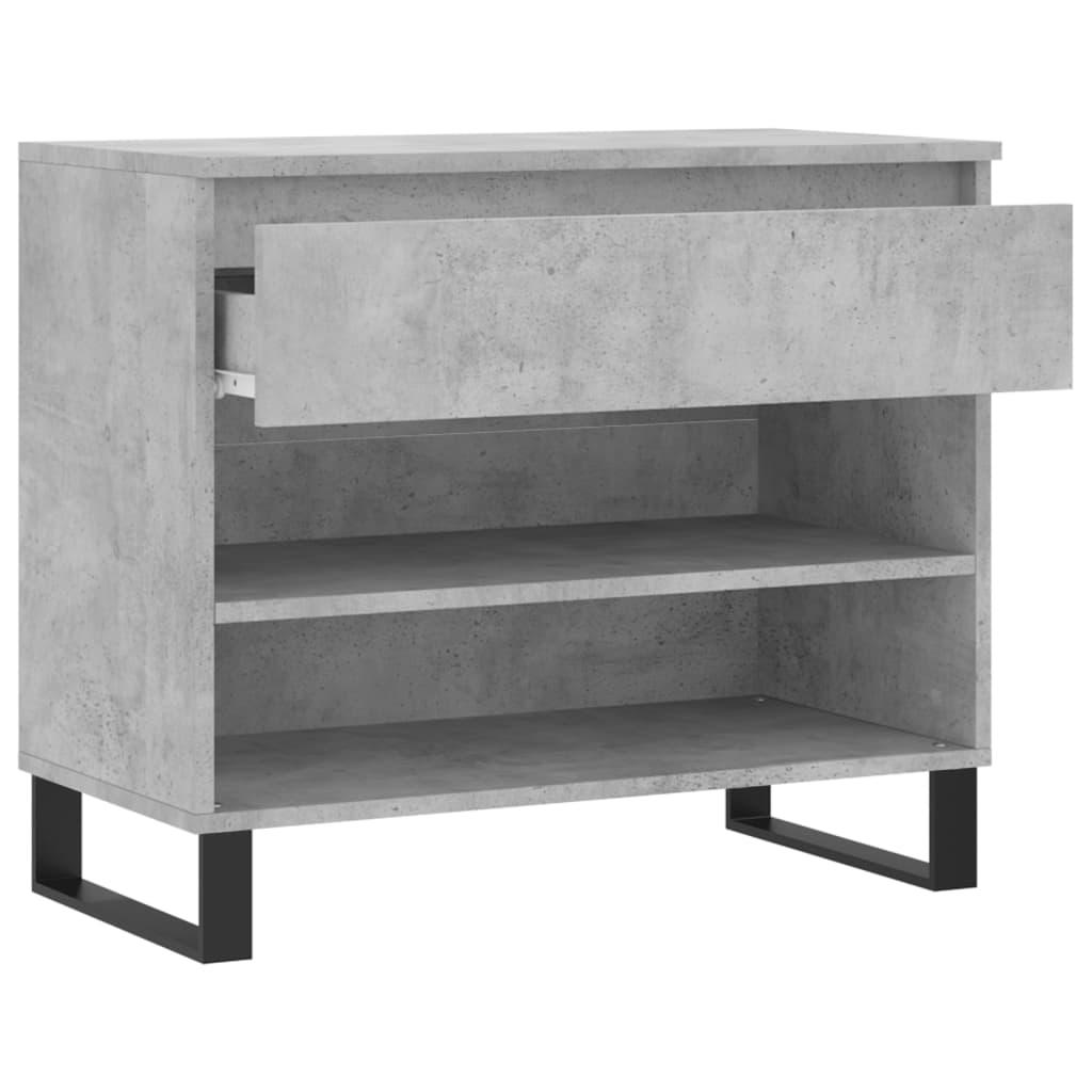 Scarpiera Grigio Cemento 70x36x60 cm in Legno Multistrato - homemem39