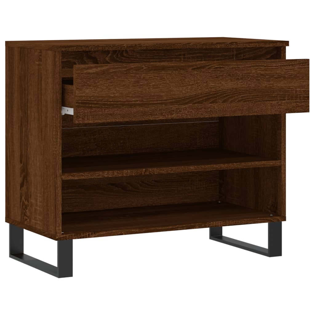 Scarpiera Rovere Marrone 70x36x60 cm in Legno Multistrato - homemem39
