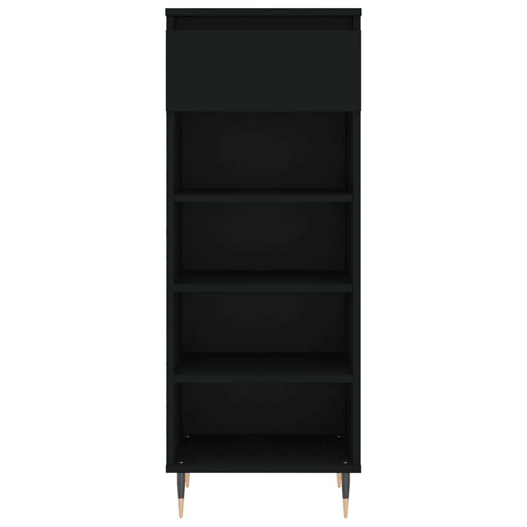 Scarpiera Nera 40x36x105 cm in Legno Multistrato - homemem39
