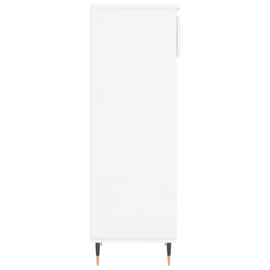 Scarpiera Bianco Lucido 40x36x105 cm in Legno Multistrato - homemem39