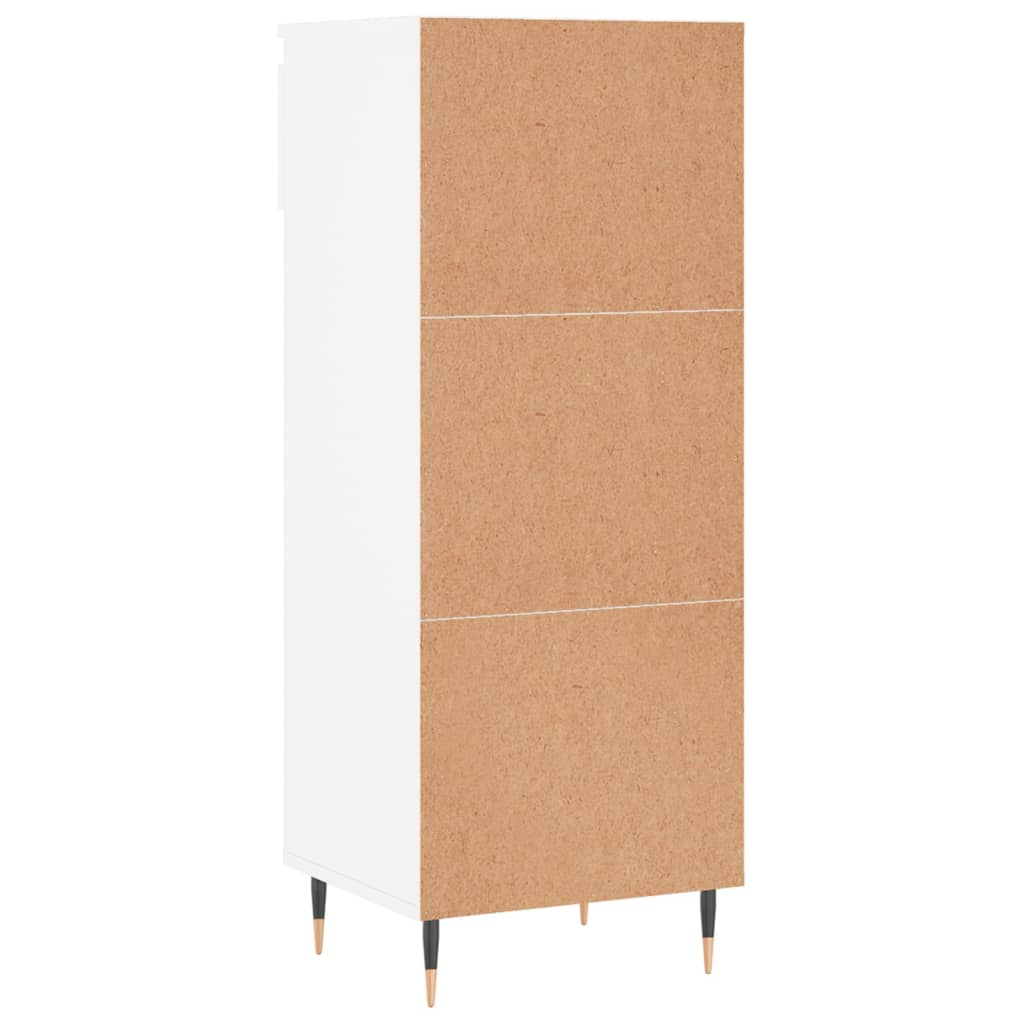 Scarpiera Bianco Lucido 40x36x105 cm in Legno Multistrato - homemem39