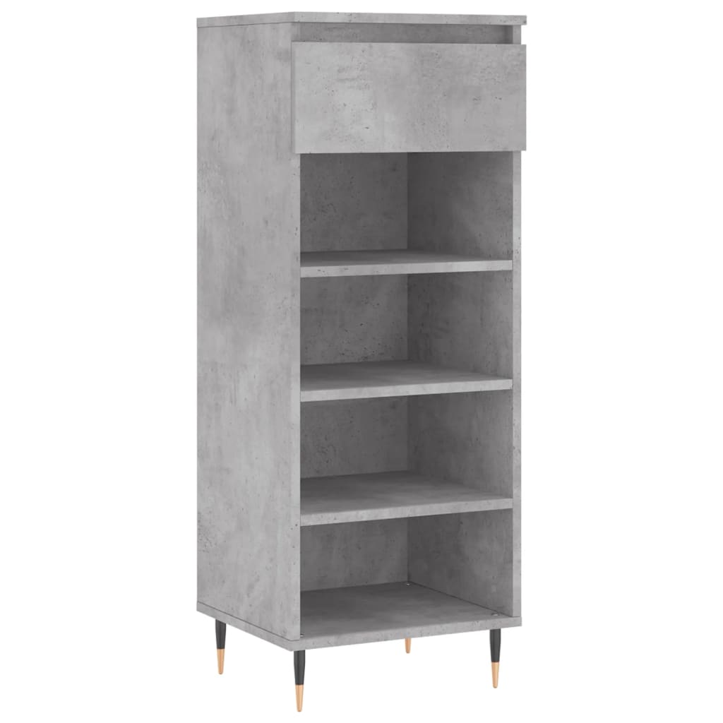 Scarpiera Grigio Cemento 40x36x105 cm in Legno Multistrato - homemem39