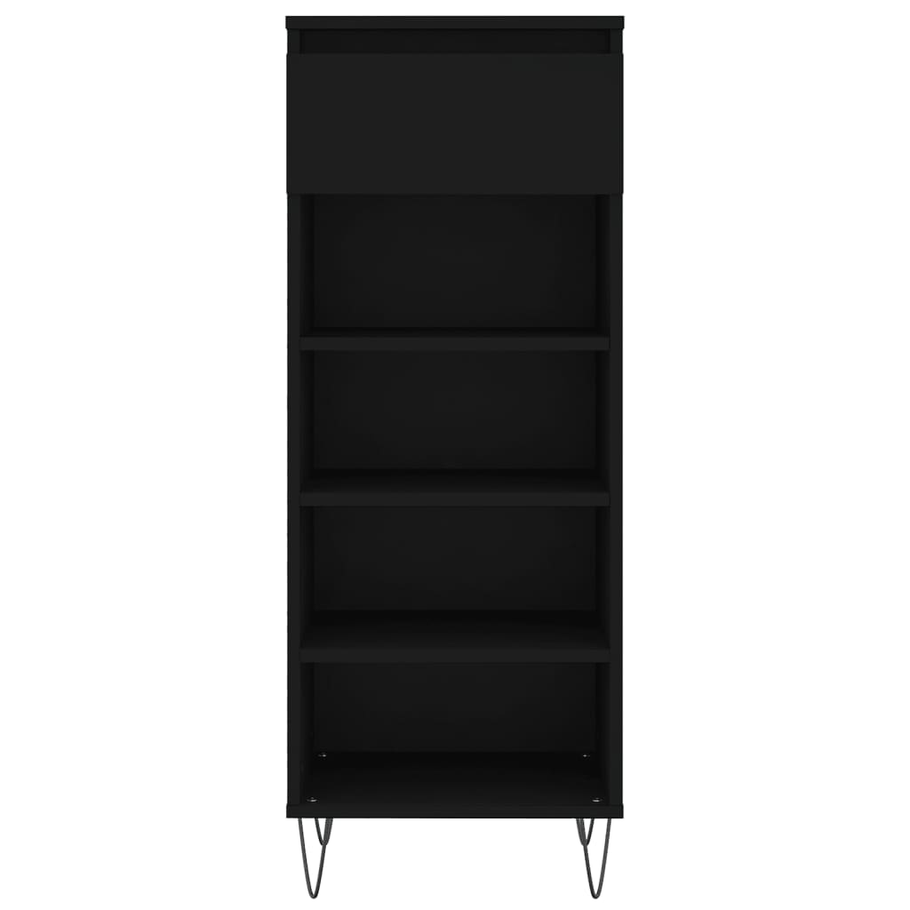 Scarpiera Nera 40x36x105 cm in Legno Multistrato - homemem39