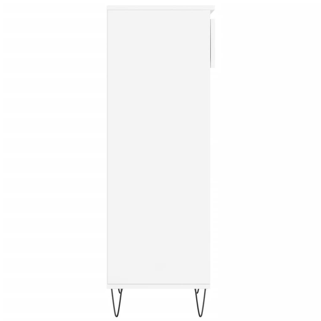 Scarpiera Bianco Lucido 40x36x105 cm in Legno Multistrato - homemem39
