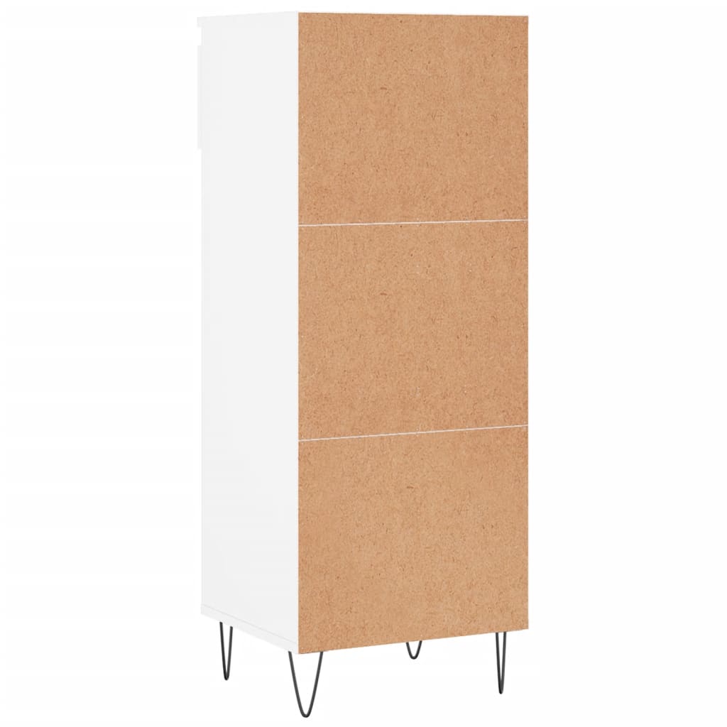 Scarpiera Bianco Lucido 40x36x105 cm in Legno Multistrato - homemem39