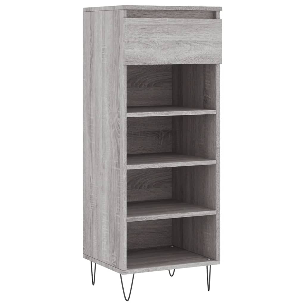 Scarpiera Grigio Sonoma 40x36x105 cm in Legno Multistrato - homemem39