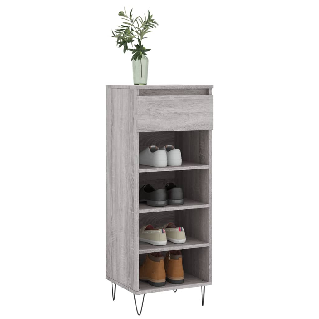 Scarpiera Grigio Sonoma 40x36x105 cm in Legno Multistrato - homemem39