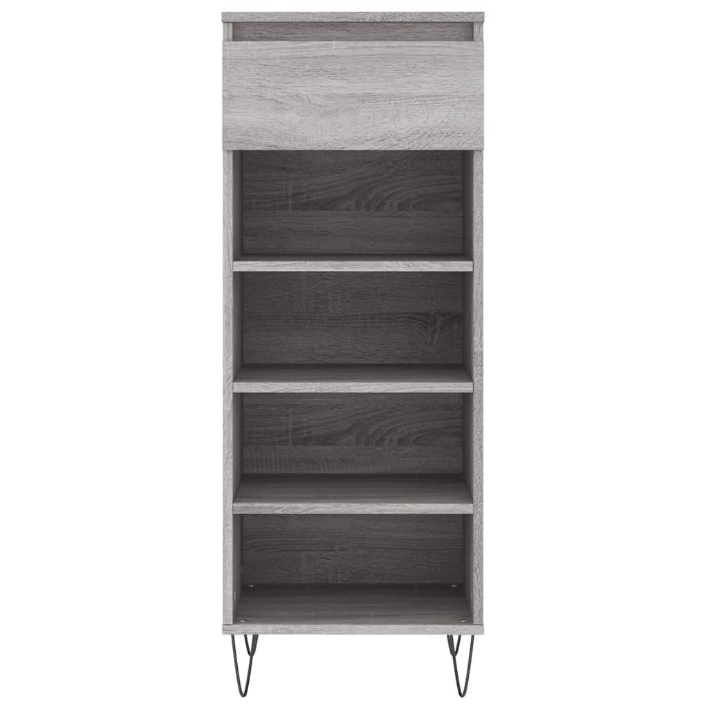Scarpiera Grigio Sonoma 40x36x105 cm in Legno Multistrato - homemem39