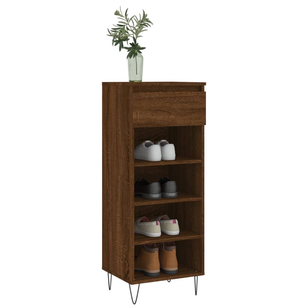 Scarpiera Rovere Marrone 40x36x105 cm in Legno Multistrato - homemem39