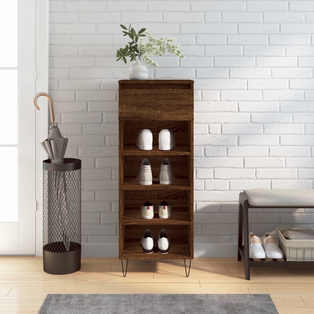 Scarpiera Rovere Marrone 40x36x105 cm in Legno Multistrato - homemem39