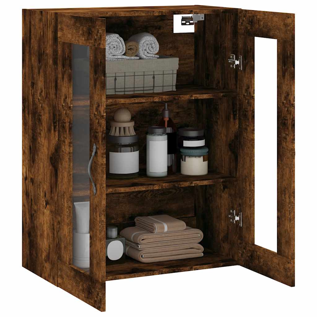 Mobile a Parete Rovere Fumo 69,5x34x90 cm in Legno Multistrato | homemem39