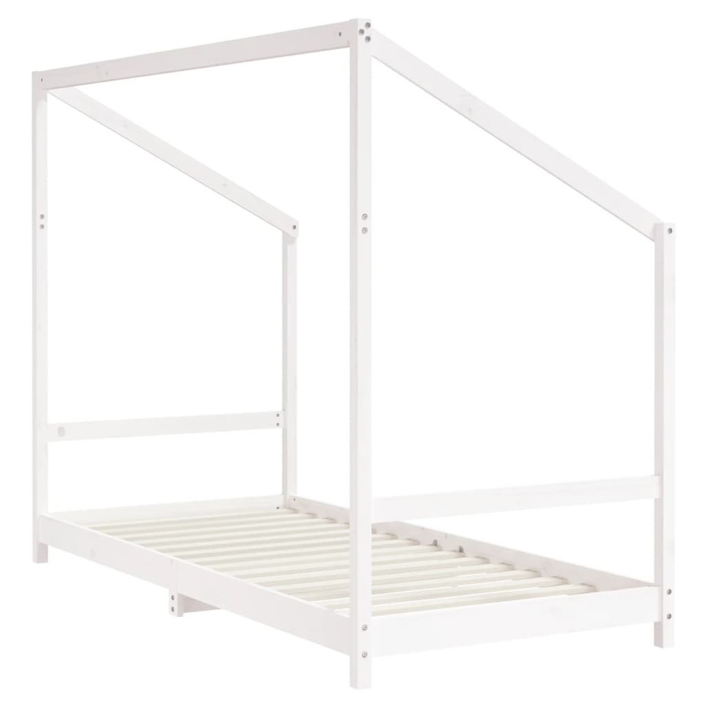 Giroletto per Bambini Bianco 90x200cm in Legno Massello di Pino - homemem39