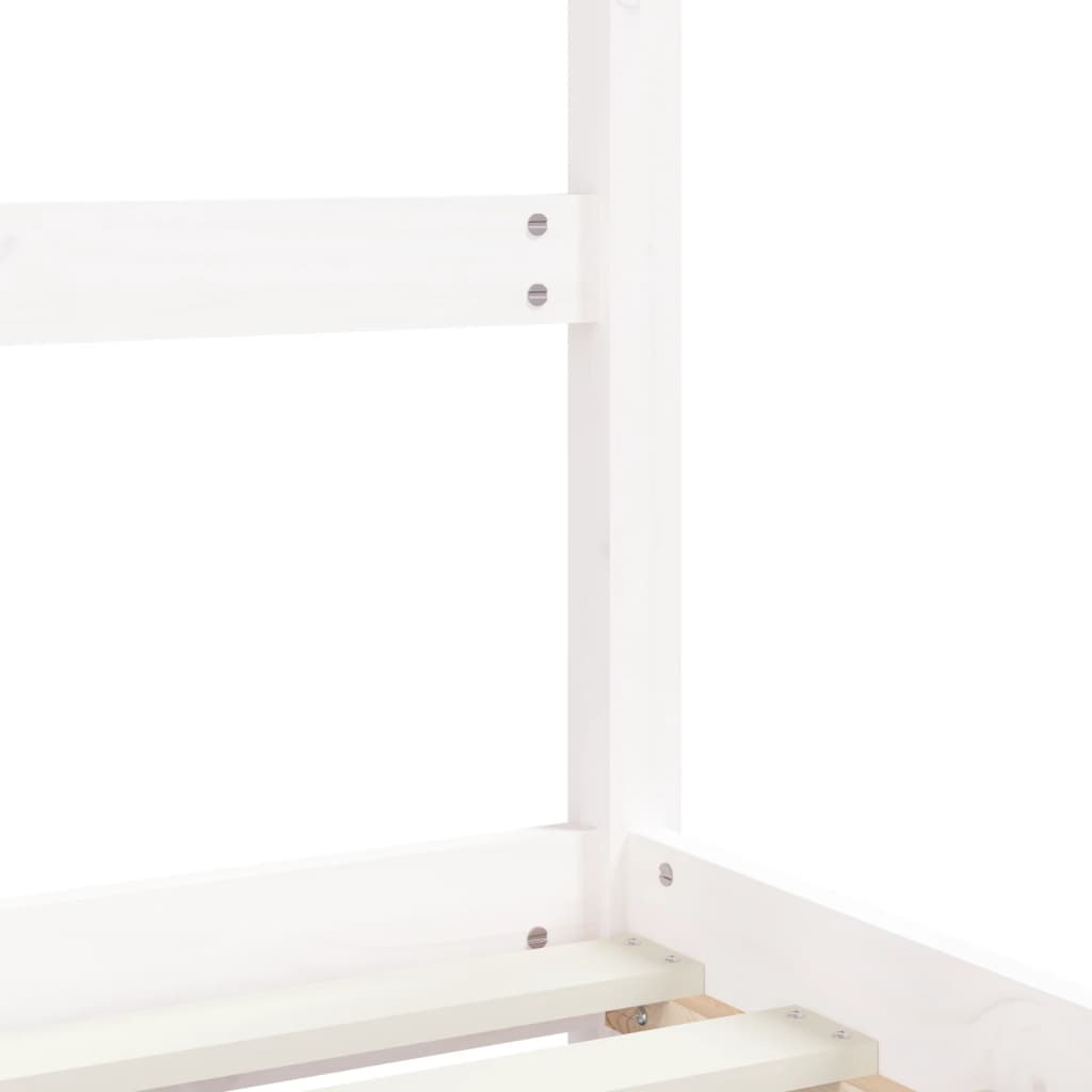 Giroletto per Bambini Bianco 90x200cm in Legno Massello di Pino - homemem39