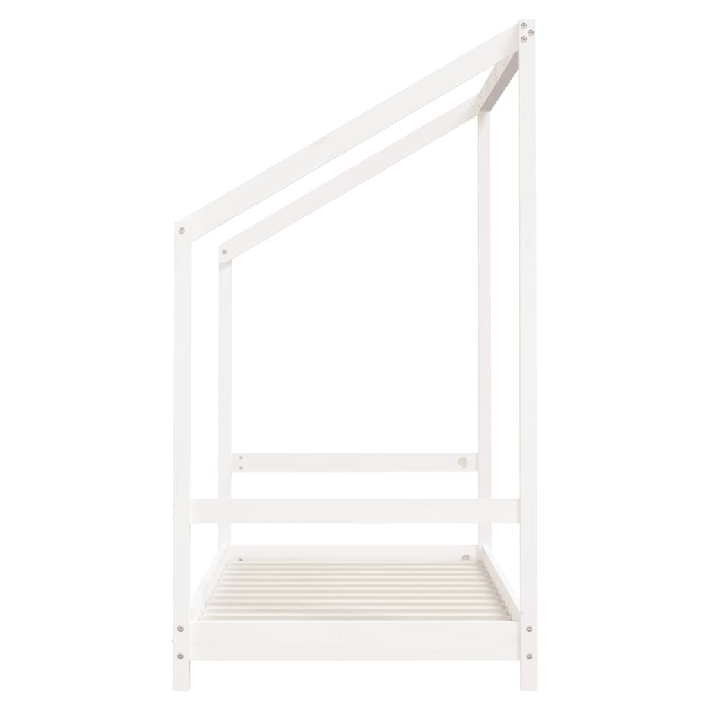 Giroletto per Bambini Bianco 80x160cm in Legno Massello di Pino - homemem39