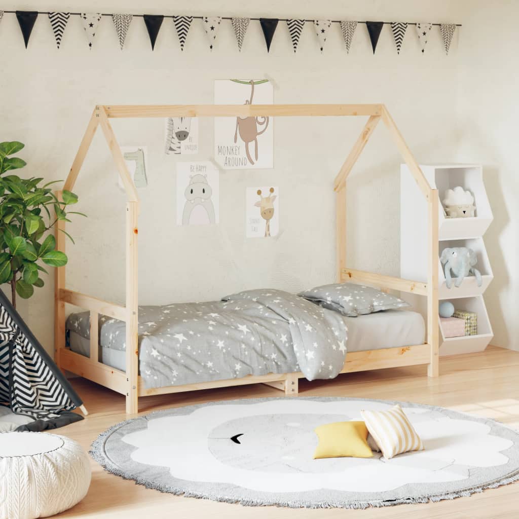 Giroletto per Bambini 80x160 cm in Legno Massello di Pino - homemem39