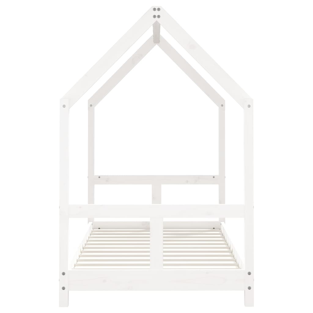 Giroletto per Bambini Bianco 80x160cm in Legno Massello di Pino - homemem39