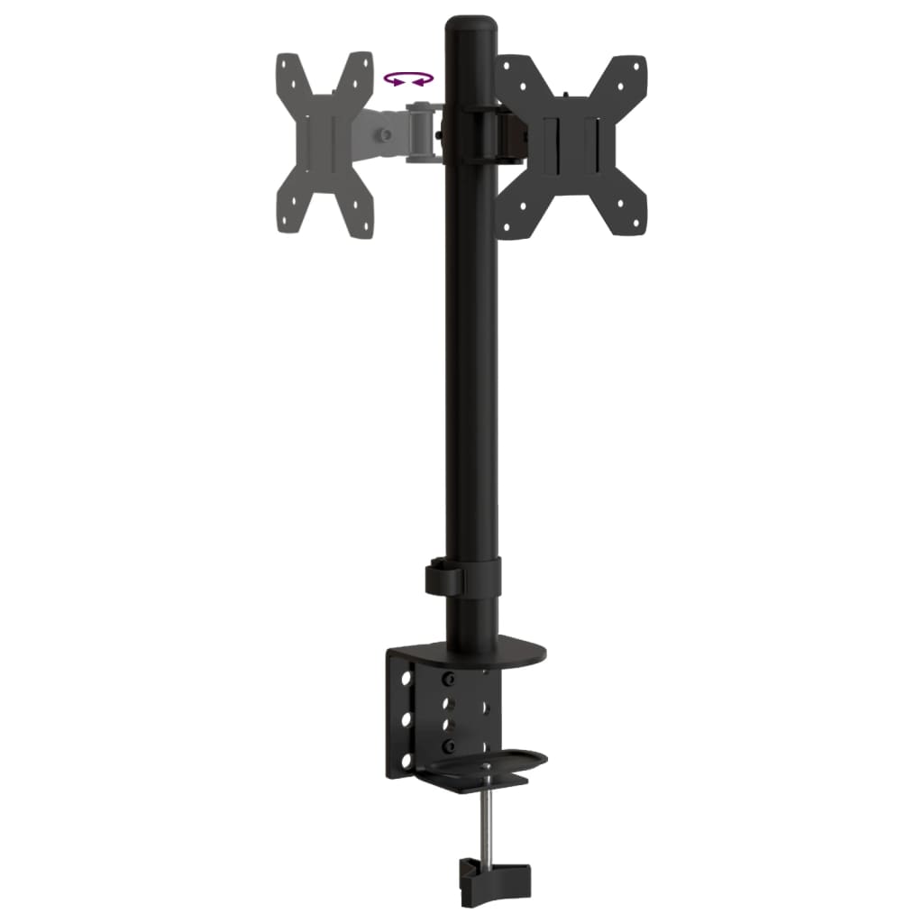 Supporto per Monitor in Acciaio Nero VESA 75/100 mm - homemem39