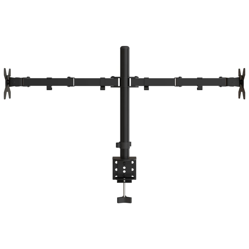 Supporto per Monitor Doppio in Acciaio Nero VESA 75/100 mm - homemem39