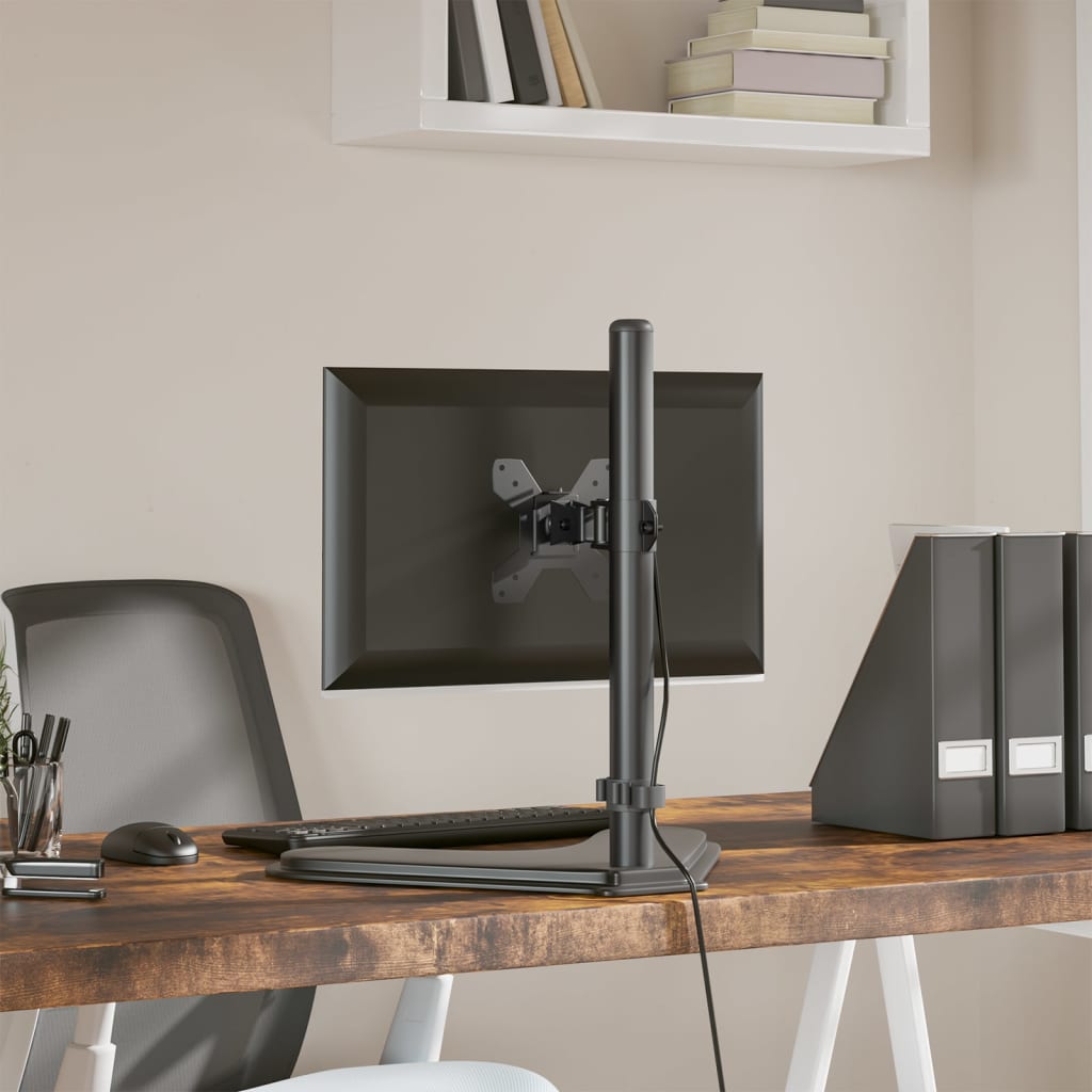 Supporto per Monitor in Acciaio Nero VESA 75/100 mm - homemem39
