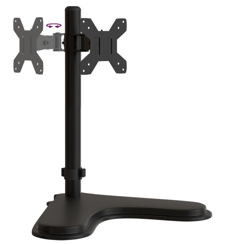 Supporto per Monitor in Acciaio Nero VESA 75/100 mm - homemem39
