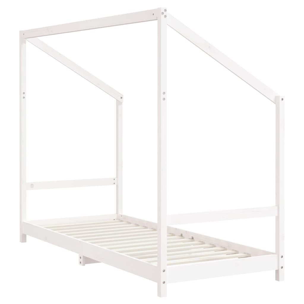 Giroletto per Bambini Bianco 2x(80x200) cm Legno Massello Pino - homemem39