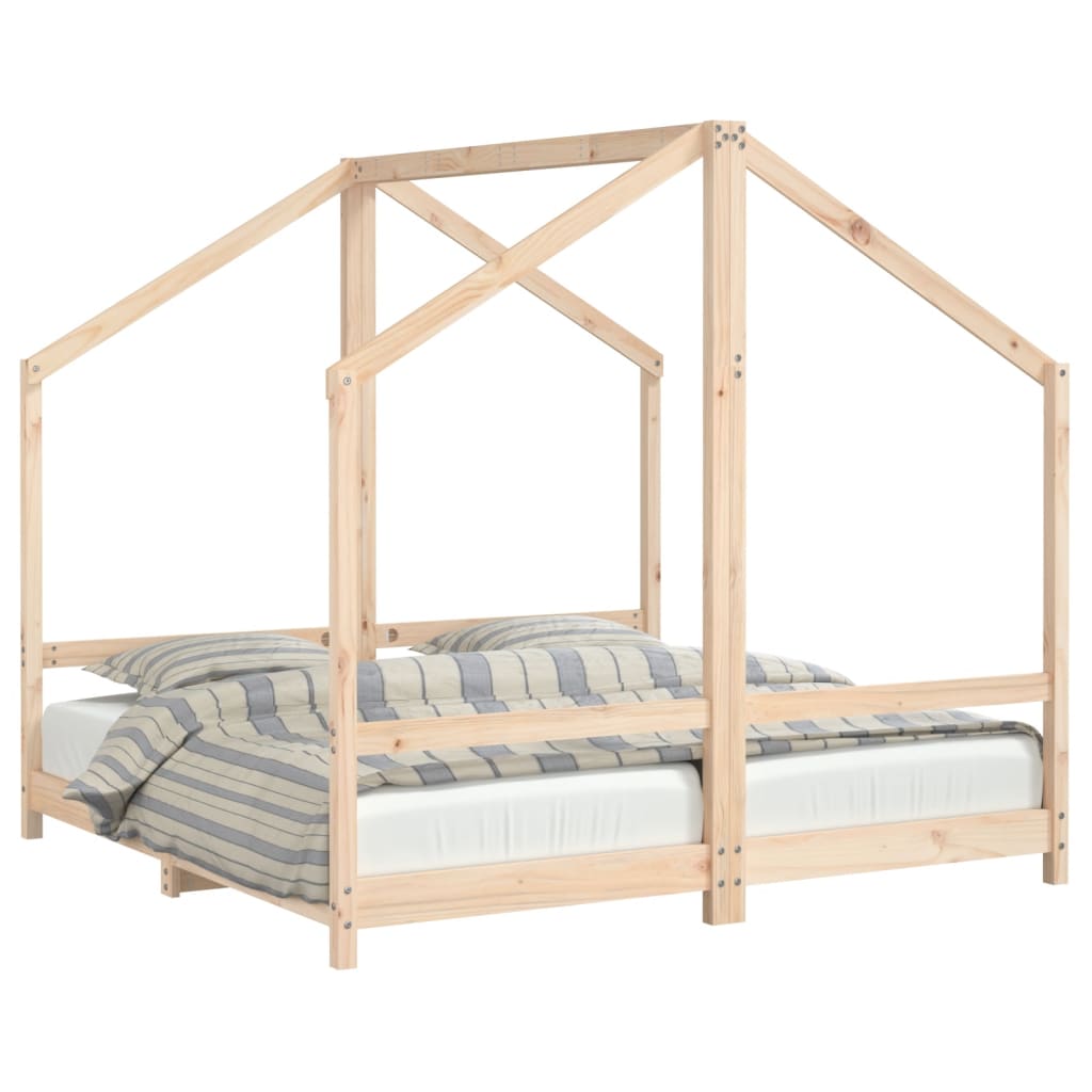 Giroletto per Bambini 2x(80x160) cm in Legno Massello di Pino - homemem39