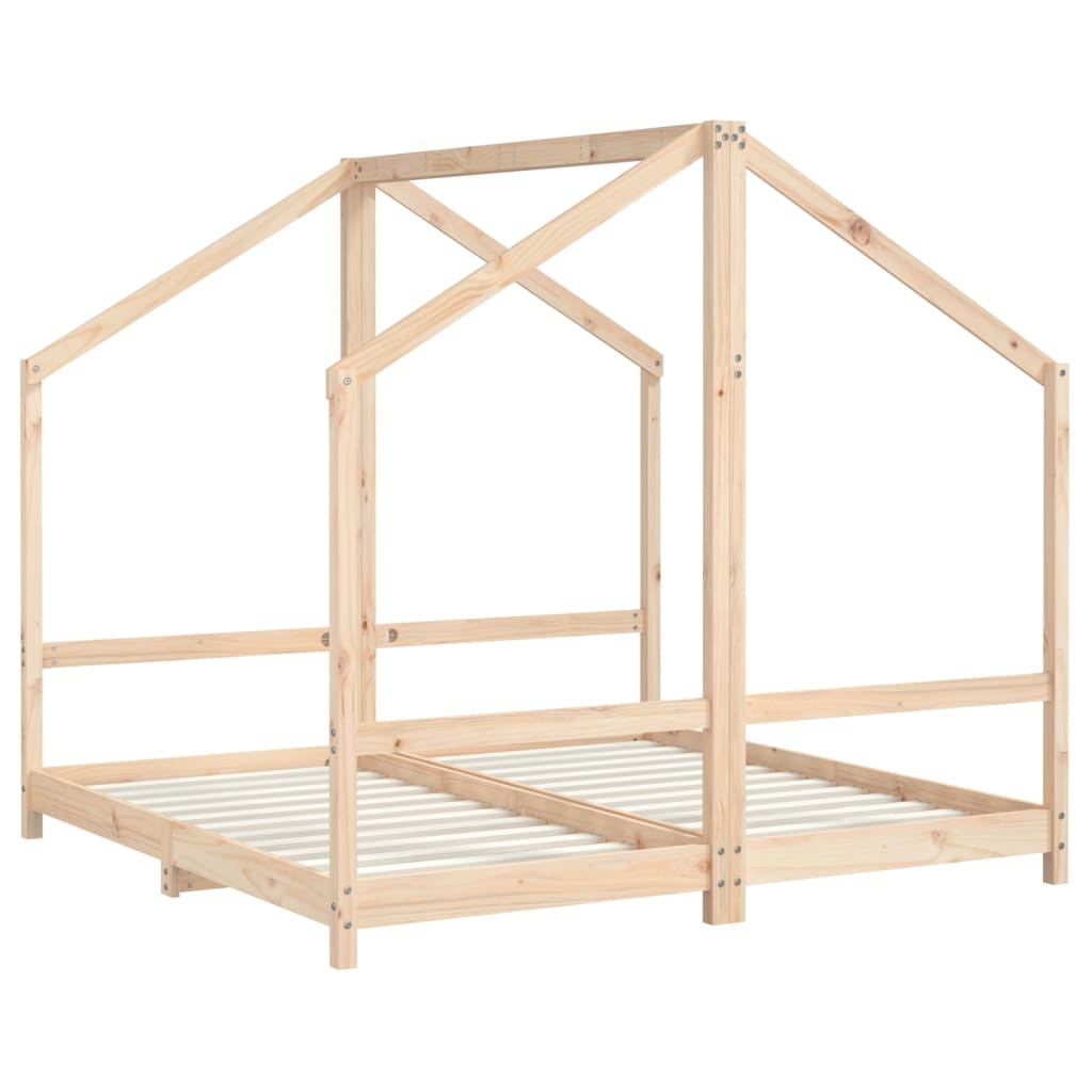 Giroletto per Bambini 2x(80x160) cm in Legno Massello di Pino - homemem39