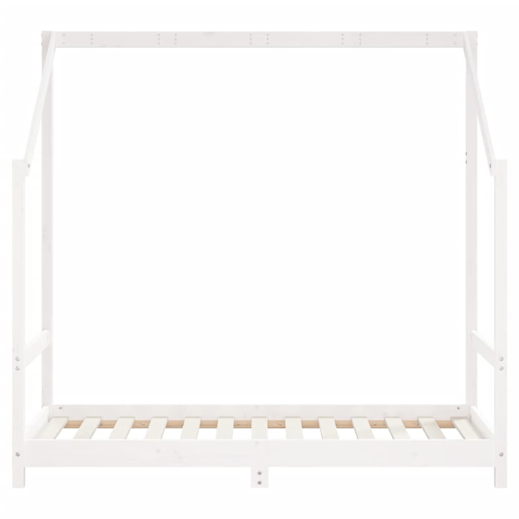 Giroletto per Bambini Bianco 2x(80x160)cm Legno Massello Pino - homemem39