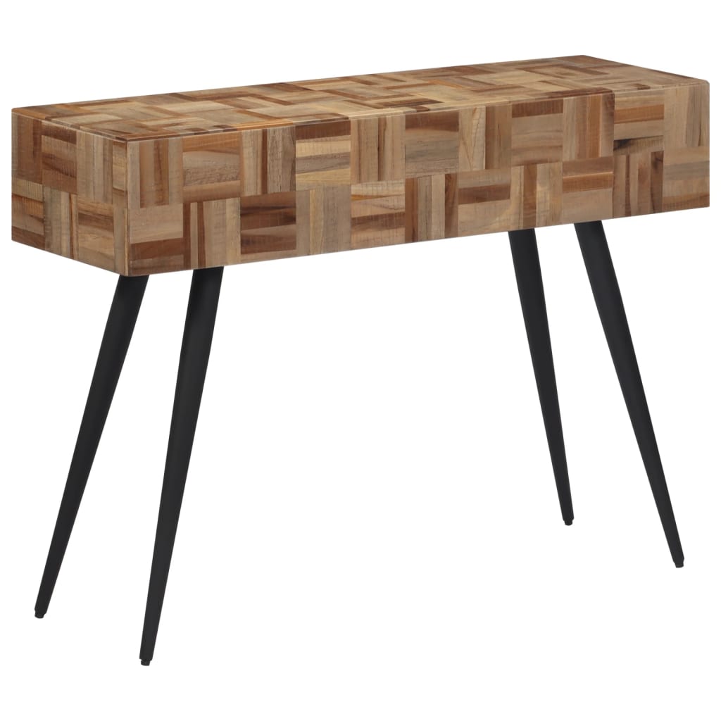 Tavolino Consolle 110x34x80 cm Teak Massello di Recupero - homemem39