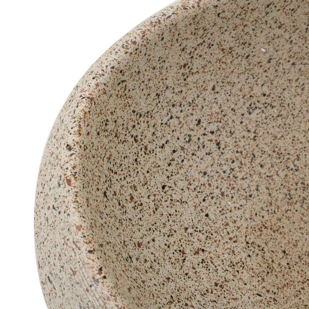 Lavabo da Appoggio Sabbia Ovale 59x40x15 cm Ceramica - homemem39