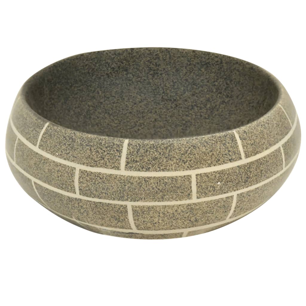 Lavabo da Appoggio Multicolore Ovale 59x40x15 cm Ceramica - homemem39